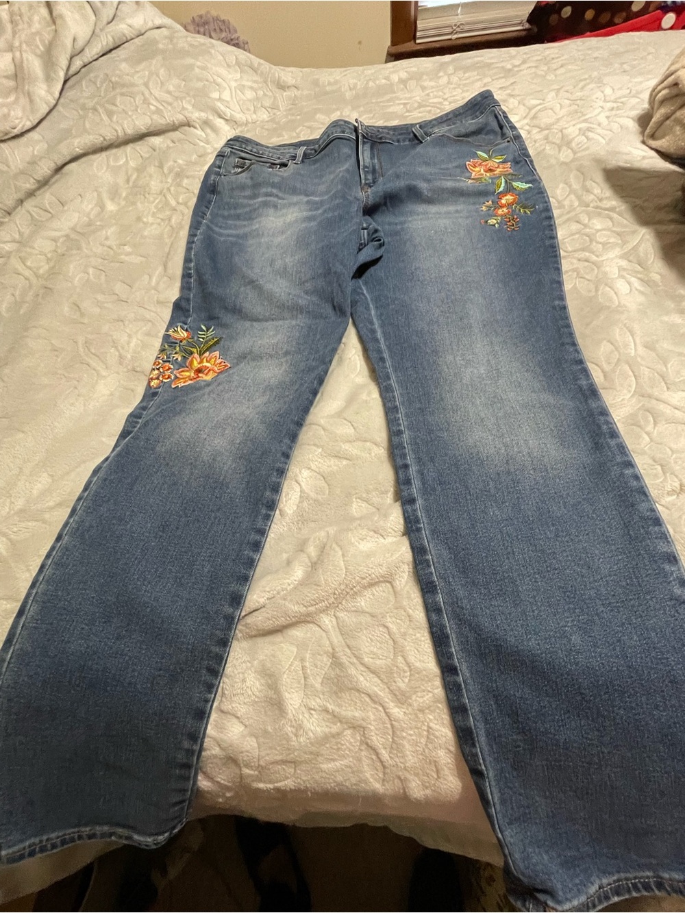 Women’s embroidered blue jeans